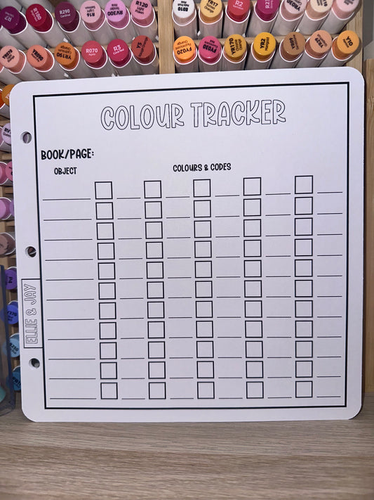 Colour Tracker Sheets