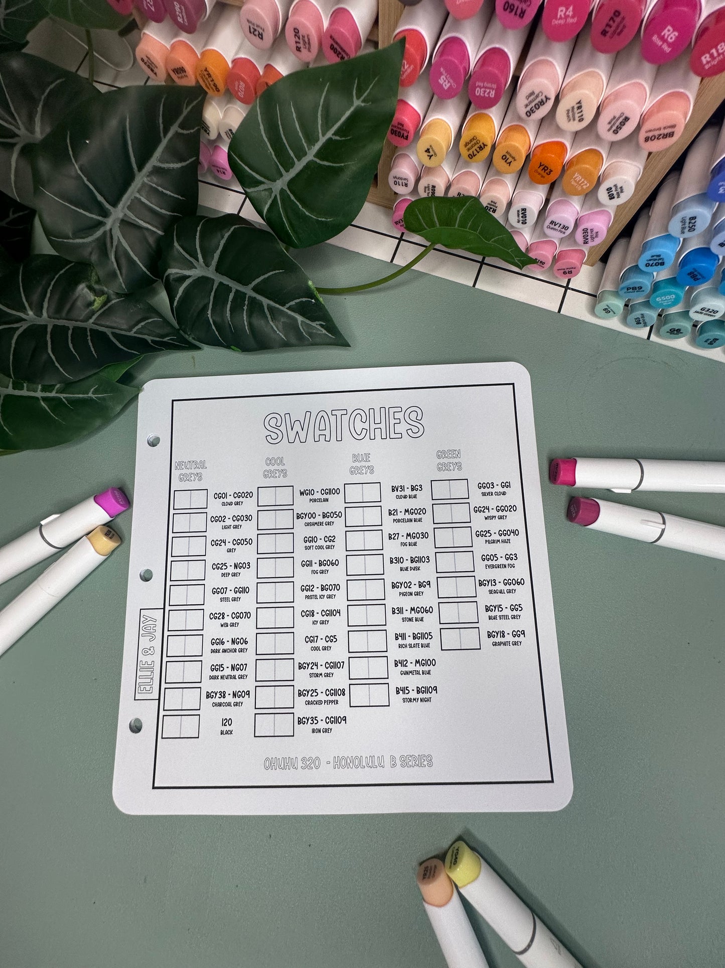 Ohuhu Chromatic Swatch Sheets