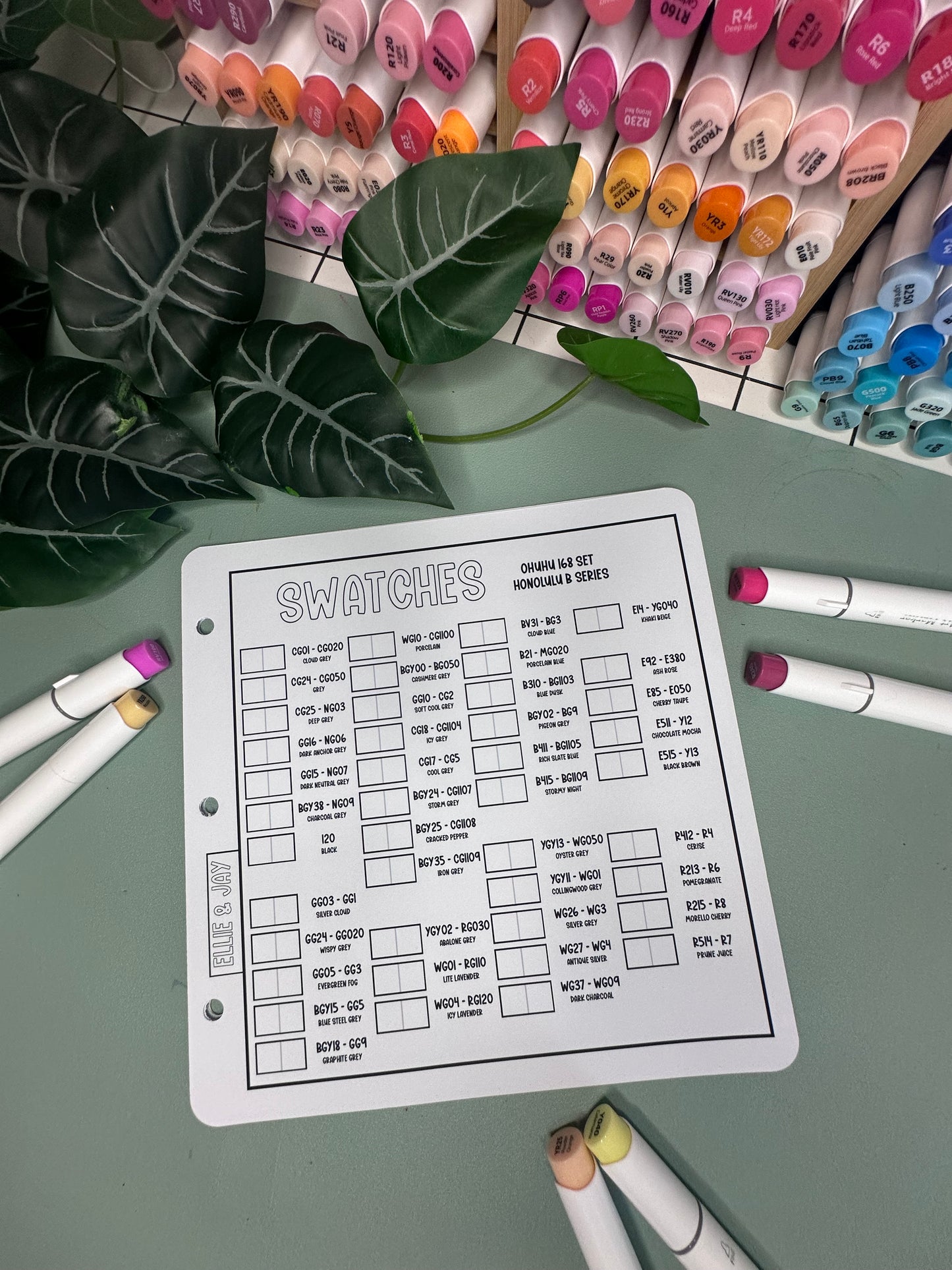 Ohuhu Chromatic Swatch Sheets