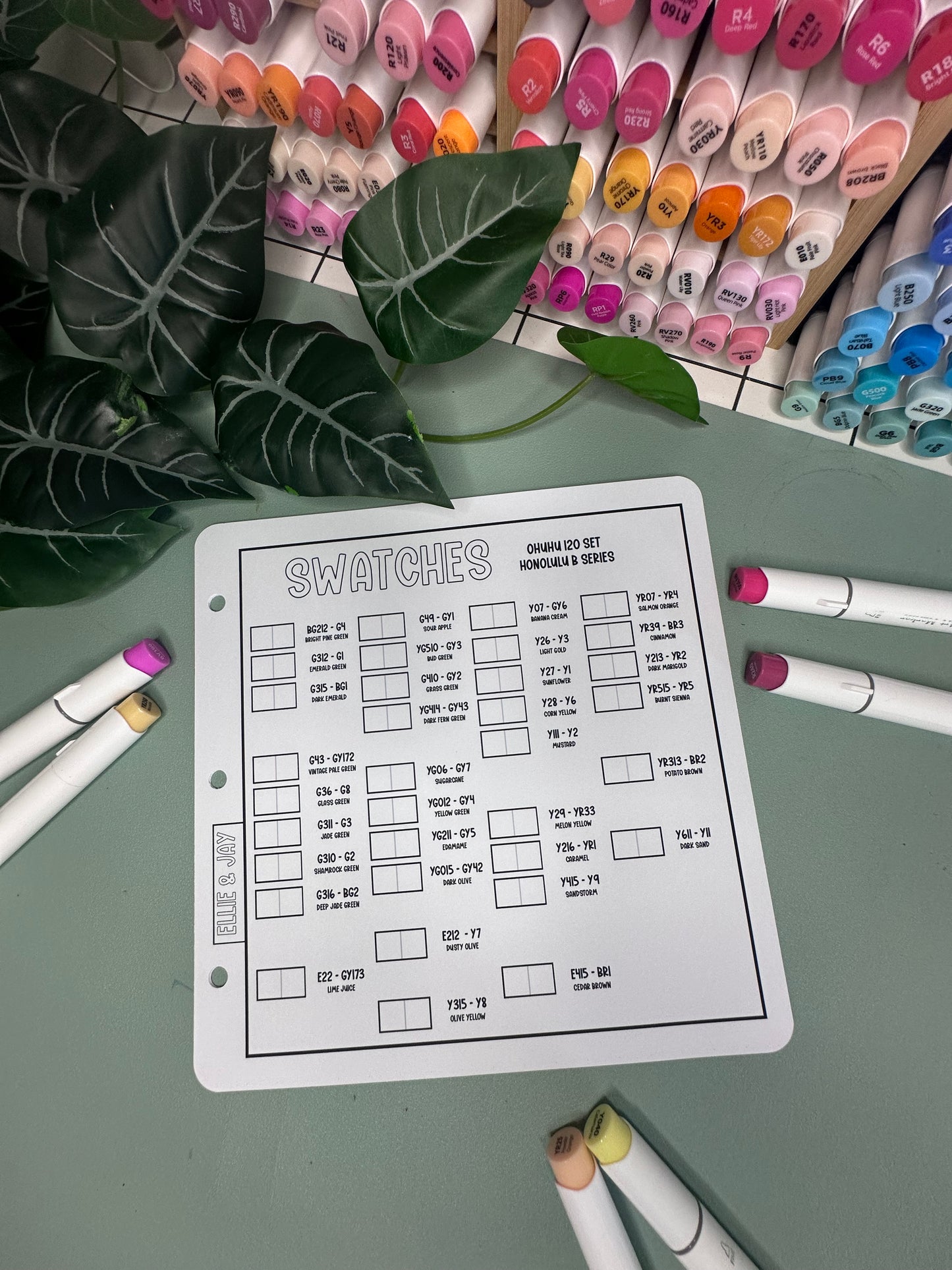 Ohuhu Chromatic Swatch Sheets