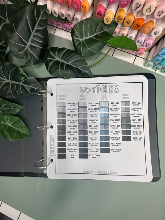 Ohuhu Chromatic Swatch Sheets
