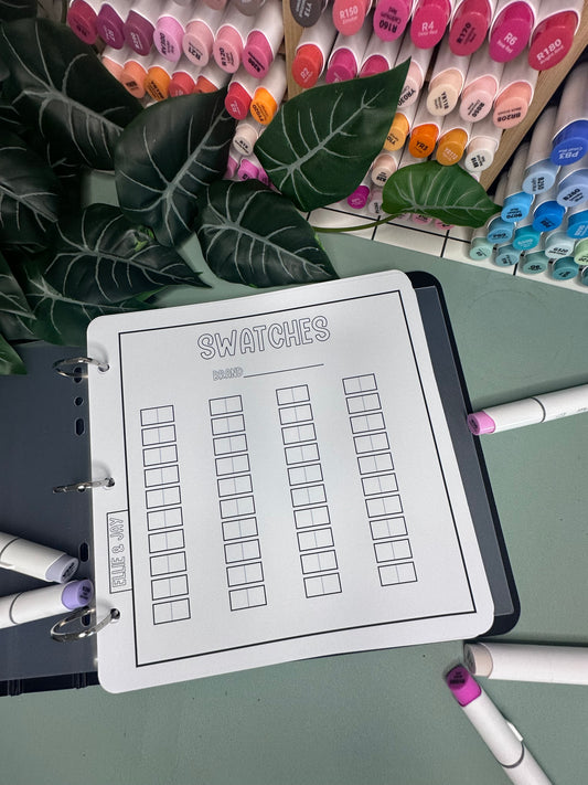 Blank Swatch Sheets