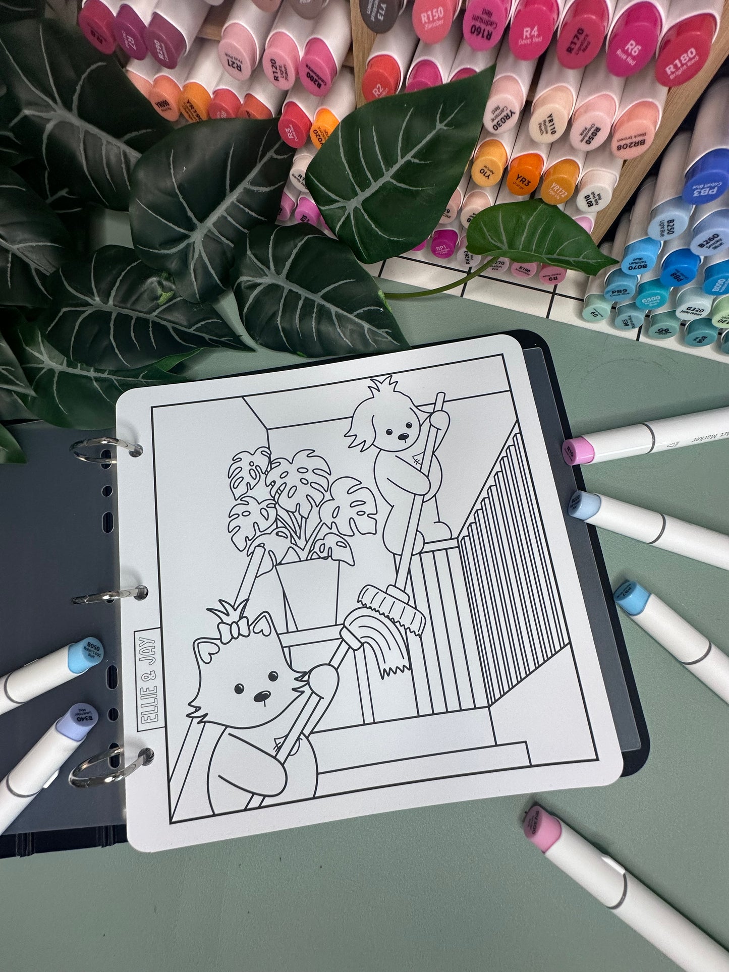Home Chaos Colouring Pages