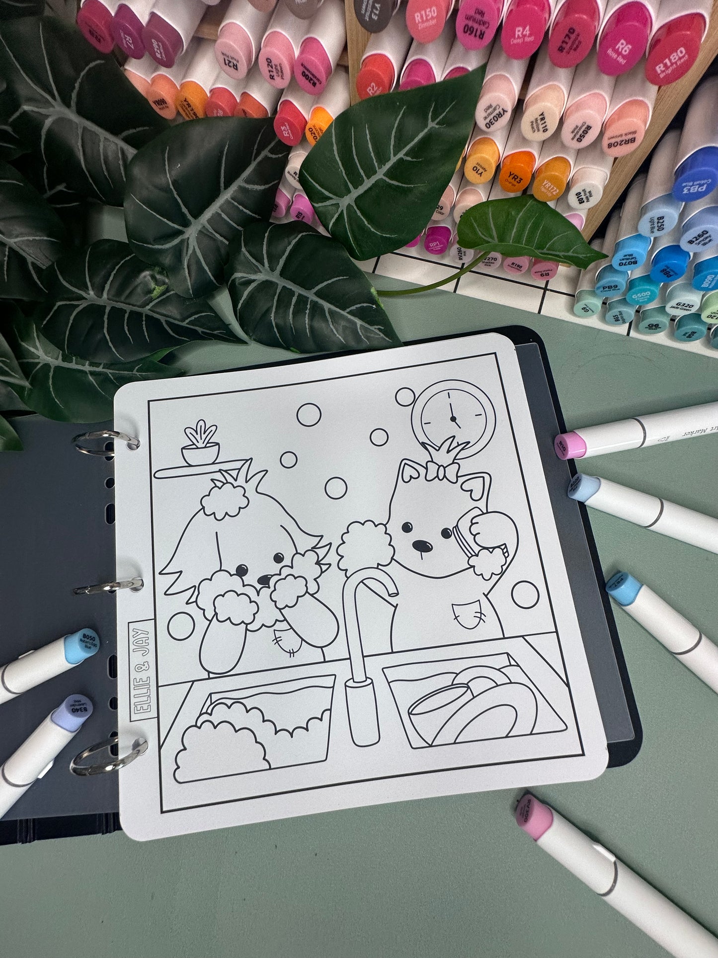 Home Chaos Colouring Pages