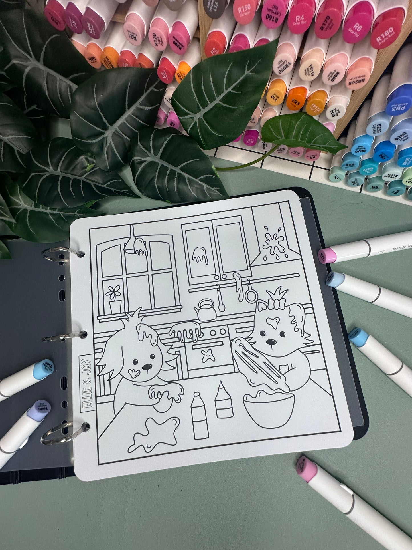 Home Chaos Colouring Pages